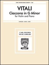 CIACCONA IN G MINOR VIOLIN SOLO cover